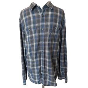 Oakley Mens Plaid Button Front Long Sleeve Casual Shirt Size M